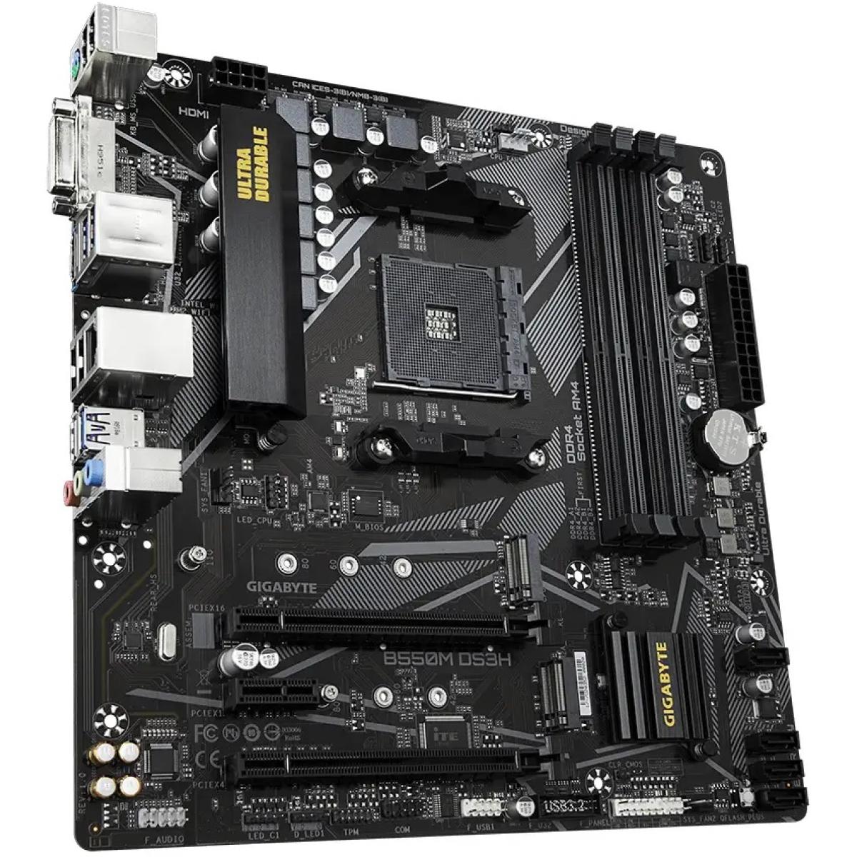 GIGABYTE B550M K AMD AM4 RYZEN 5000, 4000, 3000 Series /DDR4/PCIe 4.0/2xM.2 - mATX Motherboard GIGABYTE B550M K AMD AM4 RYZEN 5000, 4000, 3000 Series /DDR4/PCIe 4.0/2xM.2 - mATX Motherboard